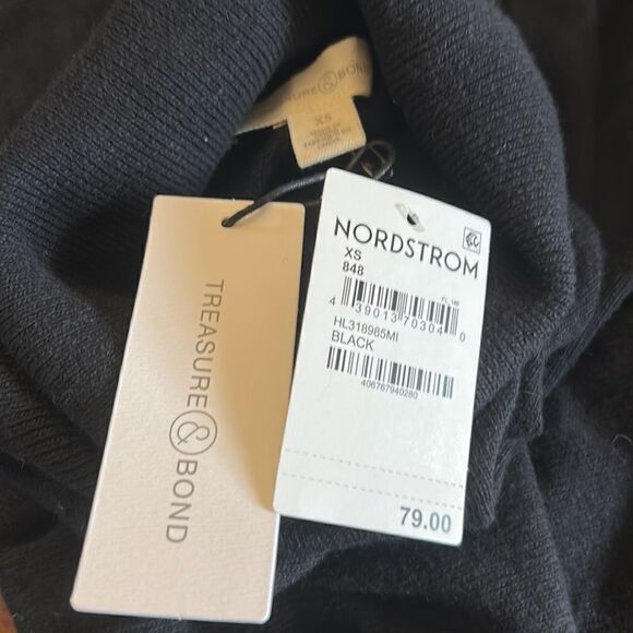 Treasure & Bond black turtleneck sweater Size XS New - Picture 7 of 10